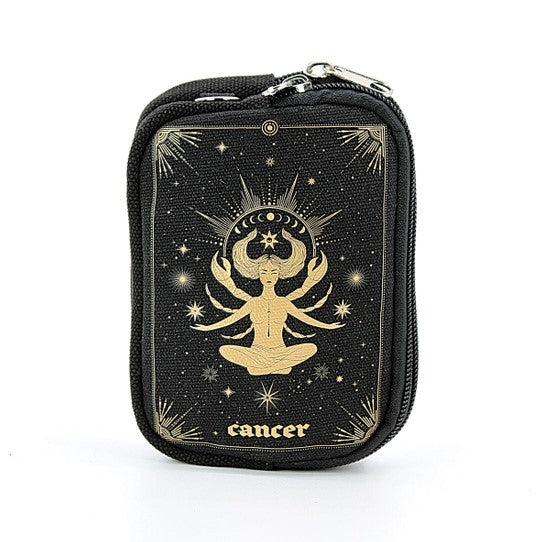 Canvas Wristlet in Zodiac Sign Cancer