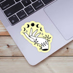 Load image into Gallery viewer, Mystic Hand and Moon Phase Sticker - Yellow
