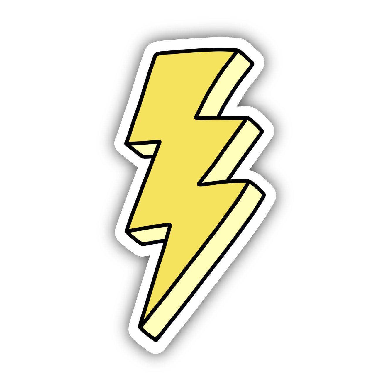 Yellow Long Lightning Bolt Aesthetic Sticker