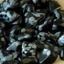Tumbled Snowflake Obsidian Stones
