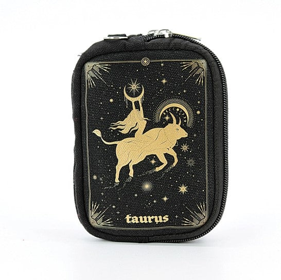 Canvas Wristlet in Zodiac Sign Taurus