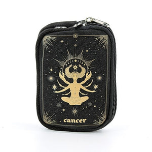 Canvas Wristlet in Zodiac Sign Cancer