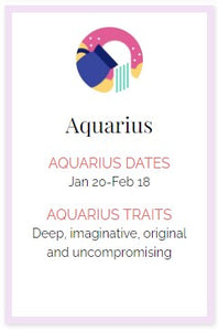 Canvas Wristlet in Zodiac Sign Aquarius