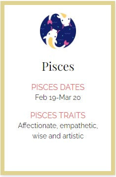 Canvas Wristlet in Zodiac Sign Pisces