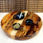 Load image into Gallery viewer, Heavy Spalted Maple Resin Lazy Susan
