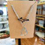 Load image into Gallery viewer, Michigan Double Charm Necklace
