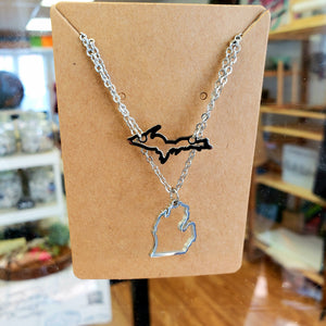 Michigan Double Charm Necklace