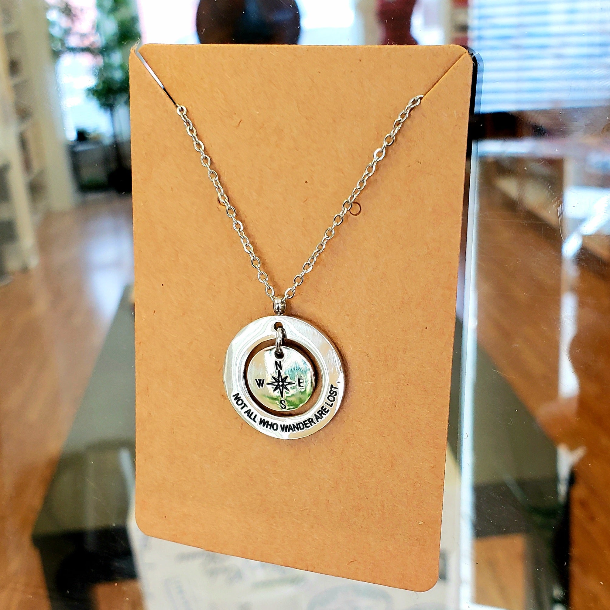 Not All Who Wander Charm Necklace