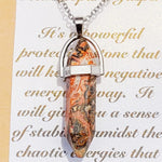 Load image into Gallery viewer, Red Leopard Jasper Pendant Necklace
