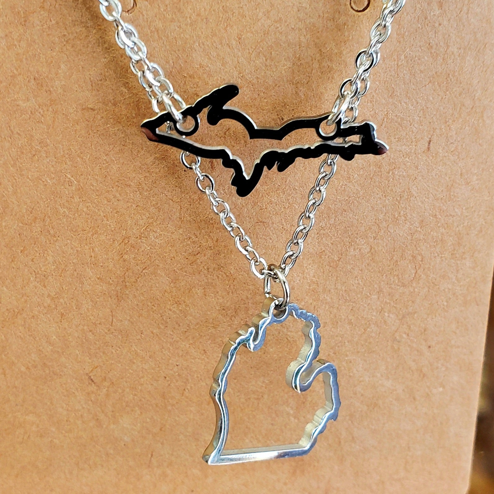 Michigan Double Charm Necklace