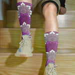 Load image into Gallery viewer, Mandala Unisex Purple Socks

