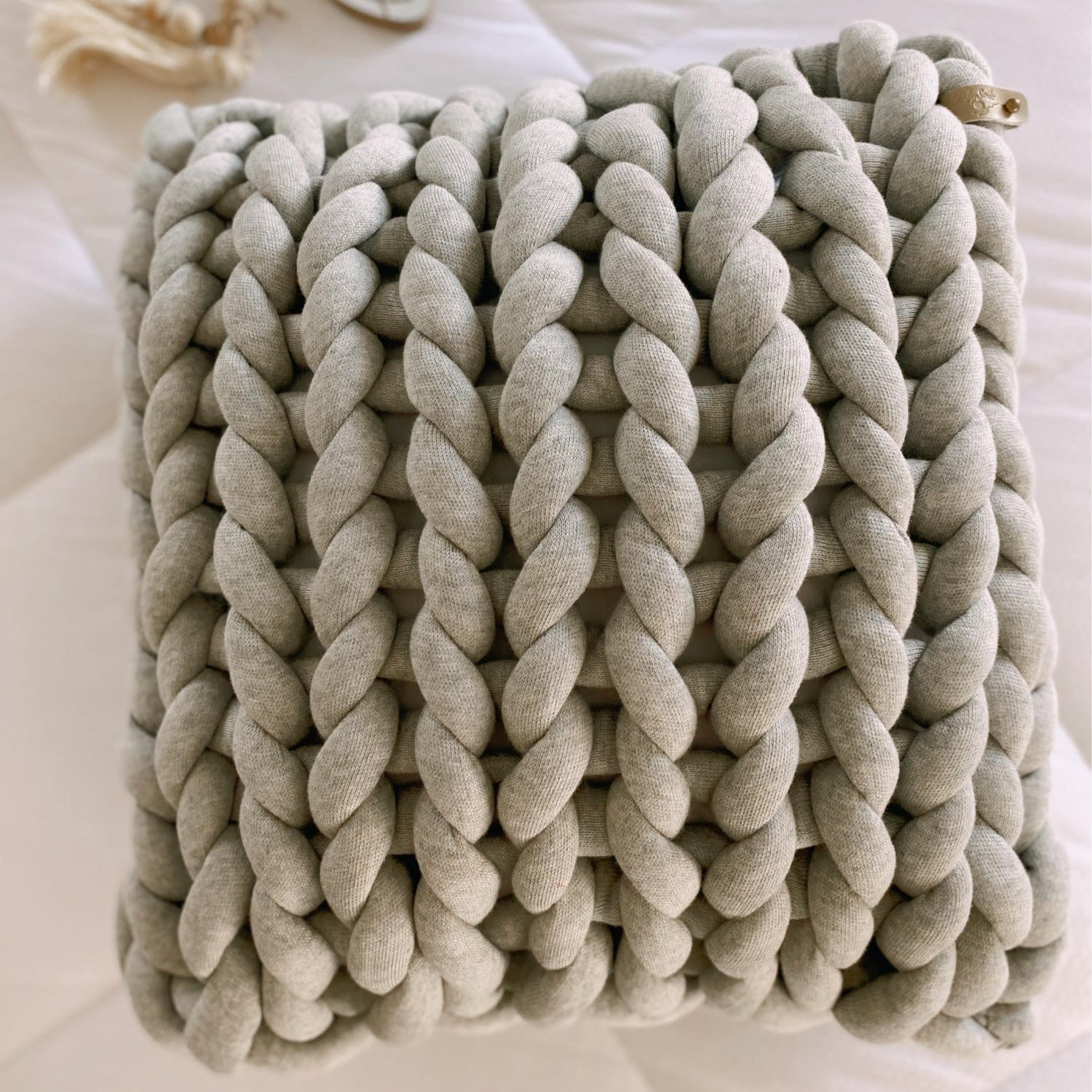 Tube Yarn Handmade Throw Pillow